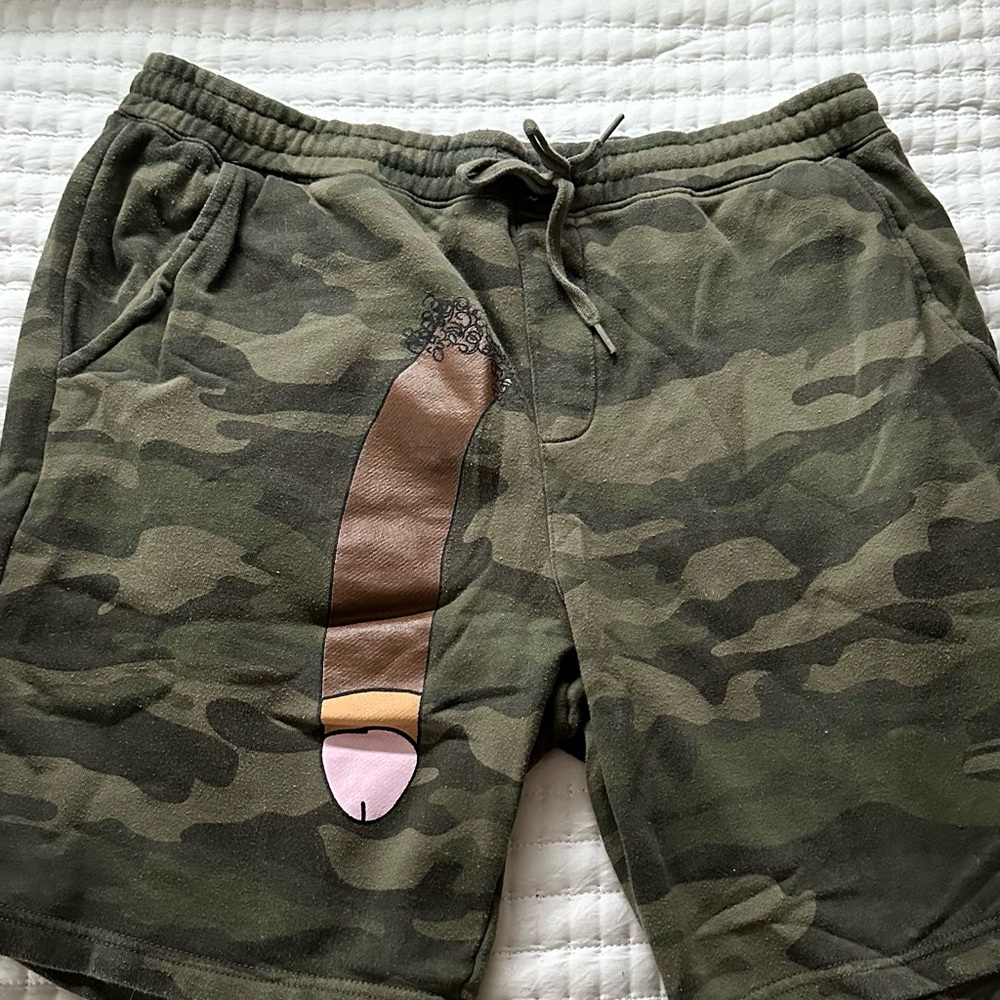 Porous Walker Camo Long Dong Sweatshorts (Chocolate) - Picture 5 of 6